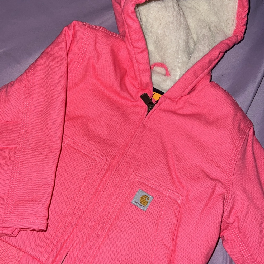 Carhartt Bright Pink Fleece-Lined Jacket